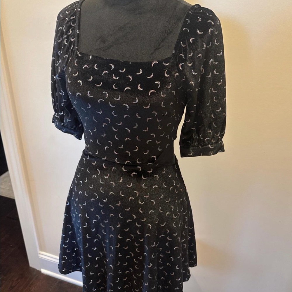 Altar’d State Elegant Black Patterned Dress